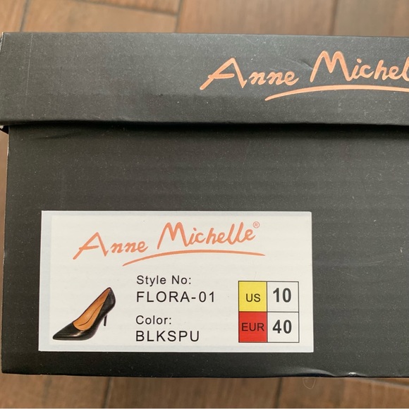 Anne Michelle Flora 1 Black Classic Pumps sz 10 - Picture 3 of 9